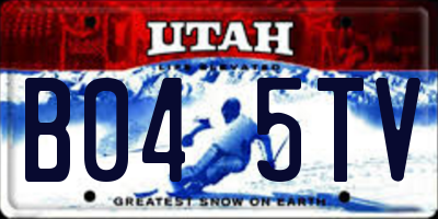 UT license plate B045TV