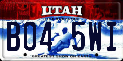 UT license plate B045WI