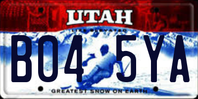 UT license plate B045YA
