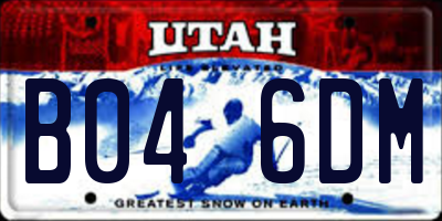 UT license plate B046DM