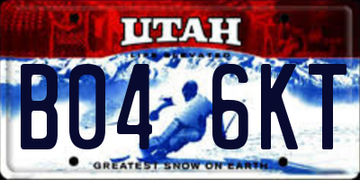 UT license plate B046KT