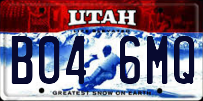 UT license plate B046MQ