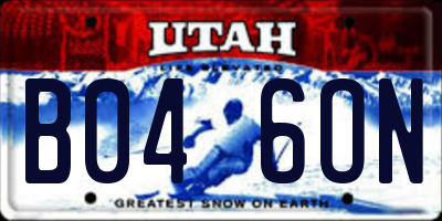 UT license plate B046ON