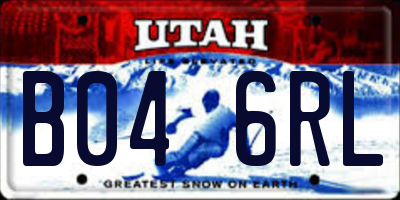 UT license plate B046RL