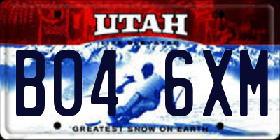 UT license plate B046XM