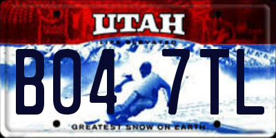 UT license plate B047TL