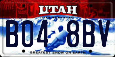UT license plate B048BV