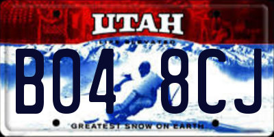 UT license plate B048CJ