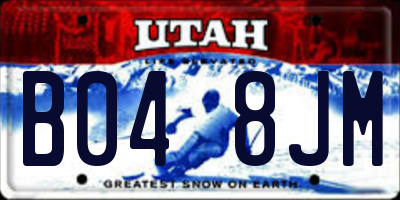UT license plate B048JM