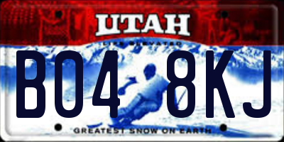 UT license plate B048KJ