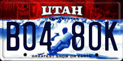 UT license plate B048OK