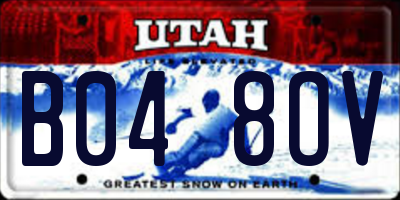 UT license plate B048OV
