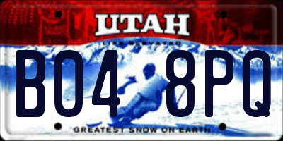 UT license plate B048PQ