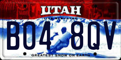 UT license plate B048QV