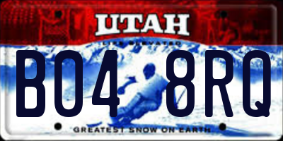 UT license plate B048RQ