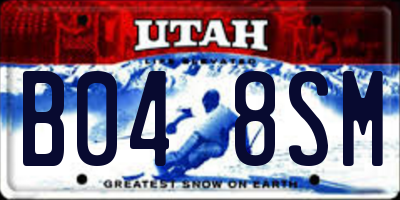 UT license plate B048SM