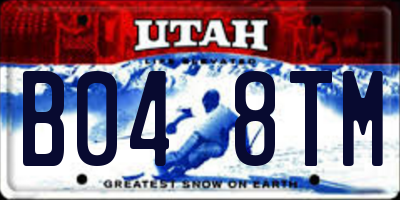 UT license plate B048TM