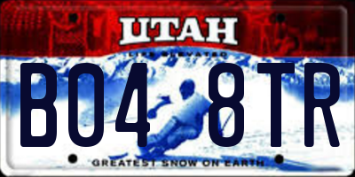 UT license plate B048TR
