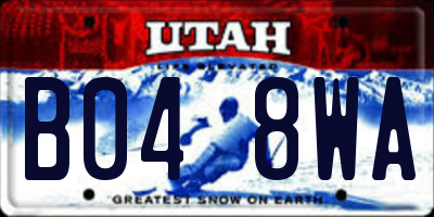 UT license plate B048WA