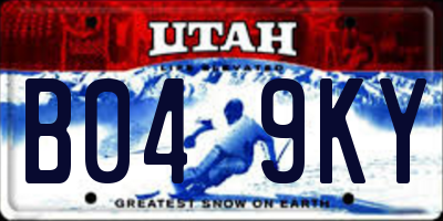 UT license plate B049KY