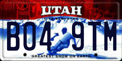 UT license plate B049TM