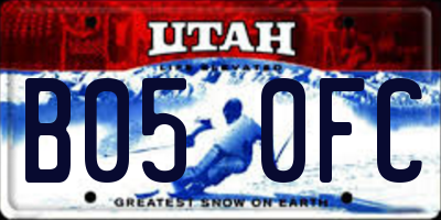 UT license plate B050FC