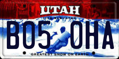 UT license plate B050HA