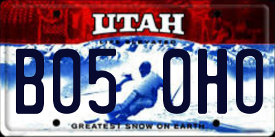 UT license plate B050HO