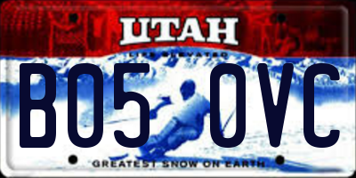 UT license plate B050VC