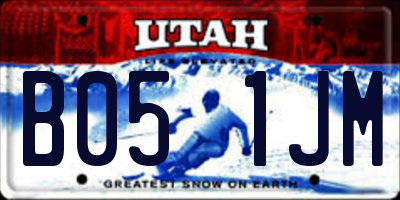 UT license plate B051JM