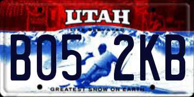 UT license plate B052KB