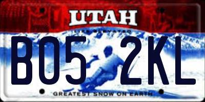UT license plate B052KL