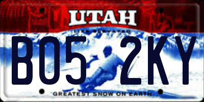 UT license plate B052KY