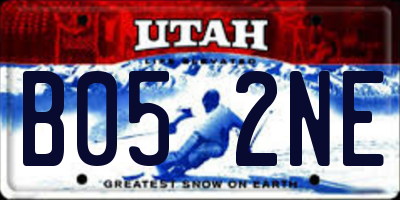 UT license plate B052NE