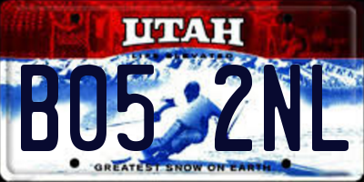 UT license plate B052NL