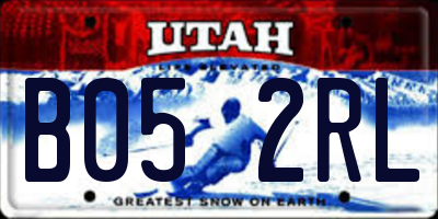 UT license plate B052RL