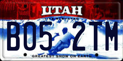 UT license plate B052TM