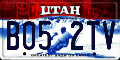 UT license plate B052TV