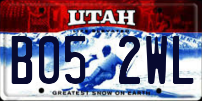 UT license plate B052WL