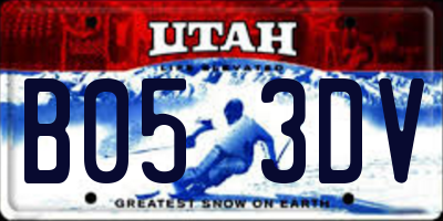 UT license plate B053DV