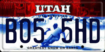 UT license plate B055HD