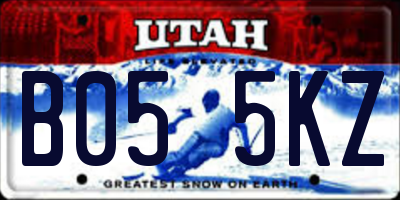 UT license plate B055KZ