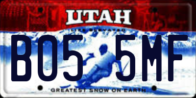 UT license plate B055MF