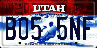 UT license plate B055NF