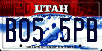 UT license plate B055PB