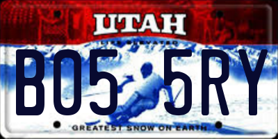 UT license plate B055RY