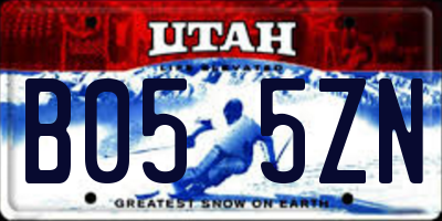 UT license plate B055ZN