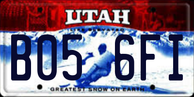 UT license plate B056FI