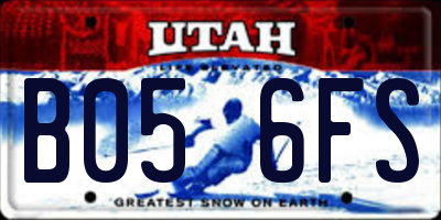 UT license plate B056FS