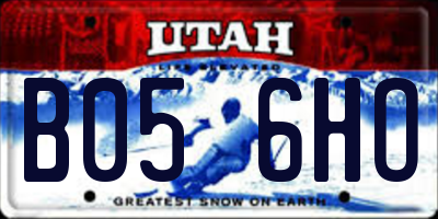 UT license plate B056HO